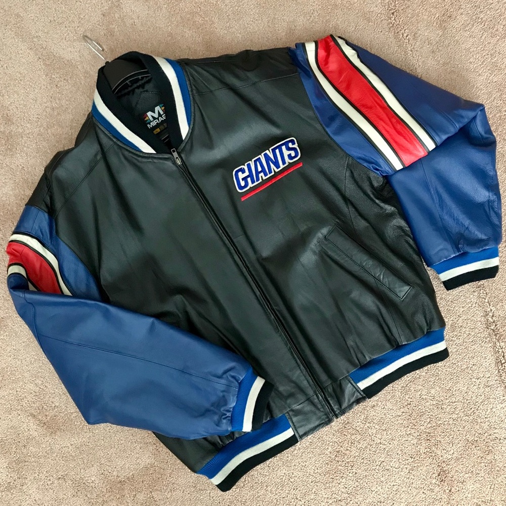 Leather Vintage NY Giants Jacket